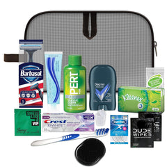 Convenience Kits International Men’s Premium 15-Piece Assembled Travel Kit Featuring: Gillette and Barbasol Shave Products